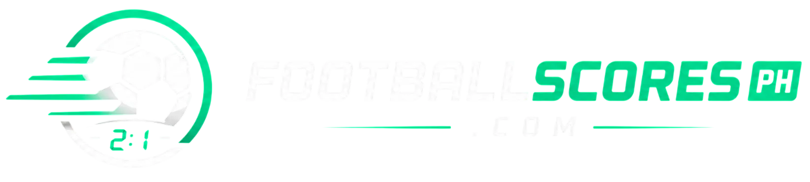 Football scores logo with neon accents